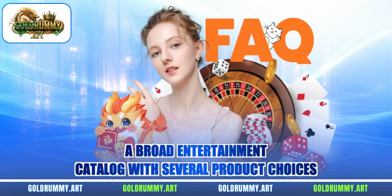 A broad entertainment catalog with several product choices
