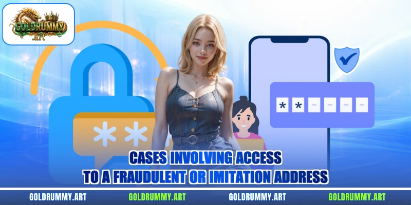Cases involving access to a fraudulent or imitation address