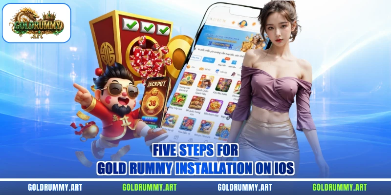 Five steps for Gold Rummy installation on iOS
