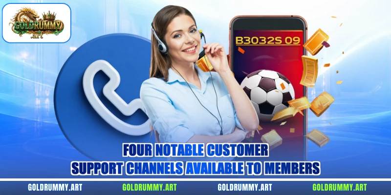 Four notable customer support channels available to members