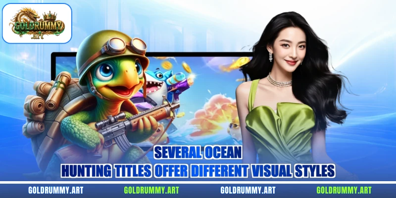 Several ocean-hunting titles offer different visual styles