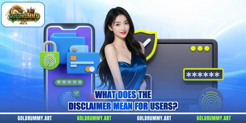 What does the disclaimer mean for users?